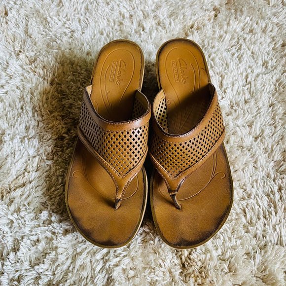 Clarks Platform Strappy Wedge Sandals - Picture 3 of 7